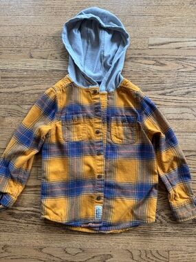 Osh Kosh Hooded Plaid Flannel